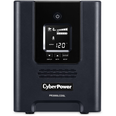 CyberPower PR3000LCDSL Mini-Tower UPS, UL Rated, Multi-function LCD panel, 6 NEMA 5-20R, 1 NEMA L5-30R